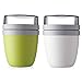 Produktbild Mepal Lunchpot Ellipse 2-er Set Lunchbox Essensbehälter (Lime und weiß)