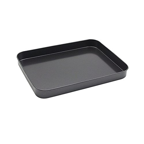 anaan Mimas Serviertablett/Schmucktablett aus Edelstahl Beschichtet Tablett für Kaffee Frühstück Schmuck Deko rechteckig 25x19x2.5 cm (Schwarz)