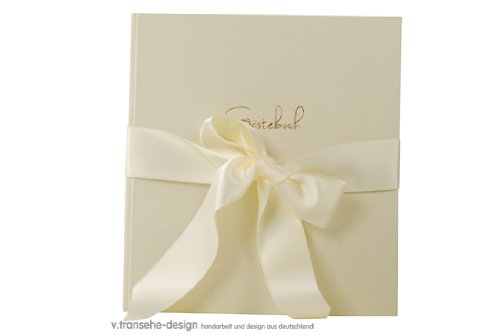 Preisvergleich Produktbild v. transehe design Gästebuch Hochzeitsserie chamois