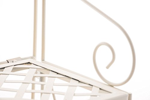 CLP Metall-Standregal LEVENT, klappbar, 45 x 20 cm, Höhe 70 cm, Eisen, 3 Böden creme - 6