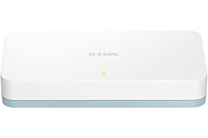 D-Link Switch 8 ports Gigabit 10/100/1000mbps - Idéal partage de connexion et mise en réseau Small Office Home Office (DGS-1008D)