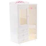 Material: plástico Gazechimp Juguete Mini Armario Guardarropa Muebles de Dormitorio Decoración de Dollhouse Regalo de Niños