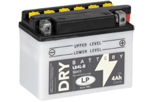 LP BATTERIES Batería seca para moto Landport LP 12Volt, 4Ah/10hr, 50 CCA- LB4L-B