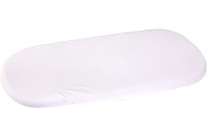 ‎LITTLE ANGEL BY DITA Little Angel Baby Spannbettlaken Spannbetttuch für Kinderwagen Stubenwagen Stretch Jersey Bambus 75x 40 cm Weiß…