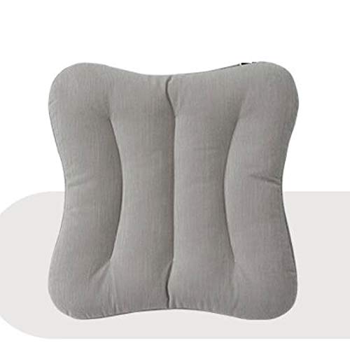 Home 100 Cotton Gray Seat Cushions Thick Round Seat Pads Non Slip