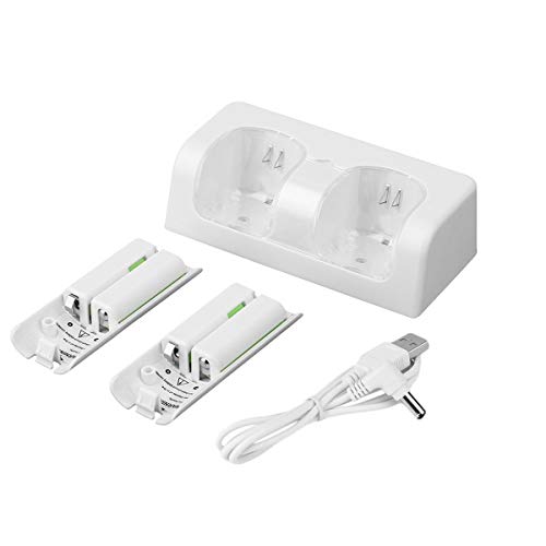Preisvergleich Produktbild Gugutogo Dual-Ladestation 2 PCS 2800mAh Akku für Wii-Fernbedienung
