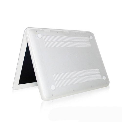 Generic Matt Tasche Case für Apple New macbook white 13 13.3 Zoll Model Schutzhülle Etui (ohne Apple Ausschnitt logo) Model A1342-Transparent - 4