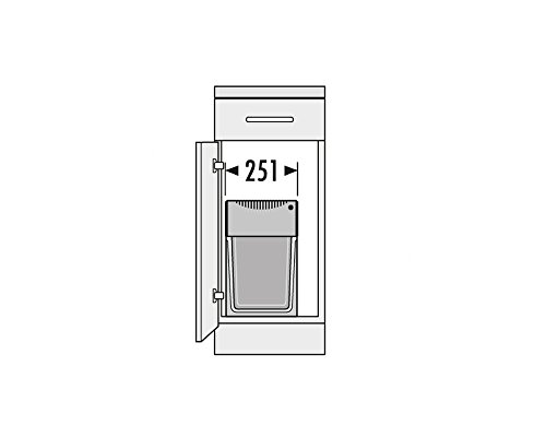 Hailo 3666191 Abfallsammler, Plastik, anthrazit, 48.2 x 40 x 25.1 cm - 3