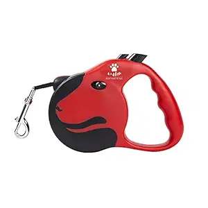 A+a Pets Retractable Leash for Pet (with Lock-Unlock Technology) (3 metres, Red), Red, Medium, 80 g
