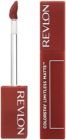 Revlon ColorStay Limitless Matte Liquid Lipstick, Rossetto Liquido Opaco, Arricchito con Triplo Acido Ialuronico, Formula 100% Vegana, Ultra Resistente, Real Deal 013, 5 ml
