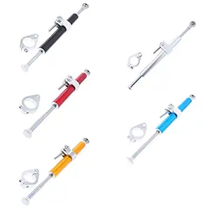 Felzon Universal Motorcycle Stabilizer Damper Steering Safety Control Aluminum Silver
