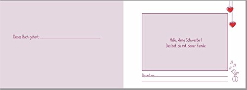 Geschenk zur Geburt: „Hallo, kleine Schwester“-Buch (Öko, Recycling-Papier, Erinnerungsalbum/ Fotoalbum für Geschwister) - 2