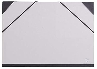Clairefontaine 44614C - Un carton à dessin gris fermeture élastiques 32x45 cm