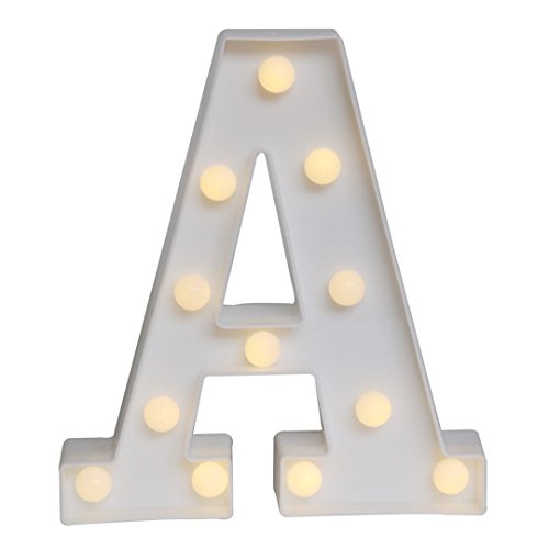 Preisvergleich Produktbild LED Alphabet leuchtet Threecat® Letter Alphabet LED-Lichter Alphabet-Buchstabe batteriebetriebenem Warmes Licht Weiß