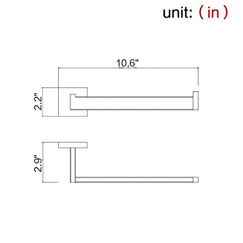 Weare Home Bohren Wandmontag Wandhalterung Silbern hochwertig 304 Edelstahl Gebürstet Handtuchhalter Handtuchring Modern Einfach Design Stil für Badezimmer Dusche - 2