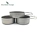 Produktbild Outdoor Lightweight Titanium Foldable Pot Set Camping Cooking Pot With Titanium Pan (500ML+600ML+700ML)