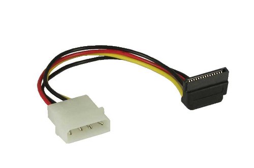 InLine SATA Stromadapterkabel, 1x 13,34cm (5,25") Buchse an 15pol SATA Stecker, nach unten abgewinkelt
