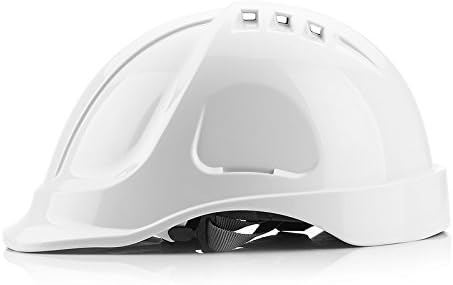 Airby Cktech Safety Ridgeline Cap Safety Helmet Style Hard Hat with 6-Point Vented Ratchet, White