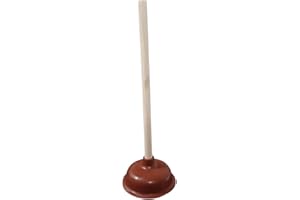 t&b enterprise Heavy Duty Toilet Plunger (6 Inch Cup & 17 Inch Handle) Powerful Toilet Un-blocker Strong Suction Pump Best for Kitchen Sink Bathroom Shower Draining
