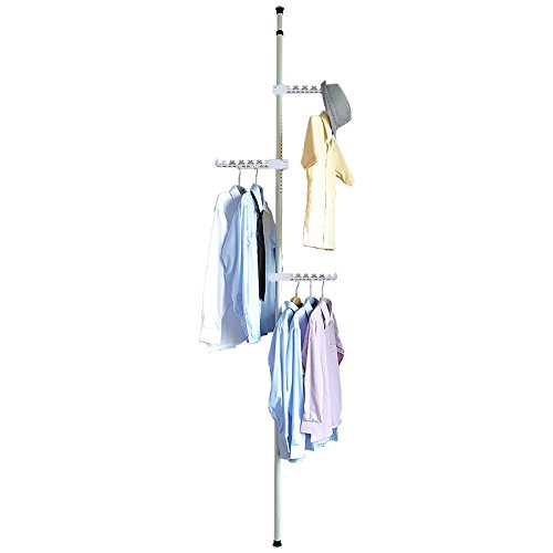 LXLA- Korean Simple Coat Rack Creative Vertical Top Hanger Floor Bedroom Hanger Bag Rack Simple Modern ( Wing : 4 )