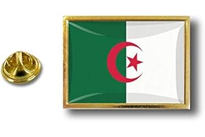 Akachafactory pins pin Badge pin's Metal avec Pince Papillon Drapeau Algerie algerien