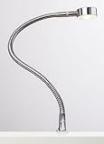 LED Bettleuchte Leseleuchte Bettlampe Flexleuchte chrom silbergrau Touch Schalter POWER LED - 2