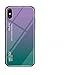 Produktbild Für IPhone Xs Max, gehärtetes Glas Gradual Colourful Gradient Case Cover, transparent, gehärtetes Glas, weiche TPU Silikon-Stoßfänger, Handytasche für Apple iPhone XS MAX Gradual (Purple)