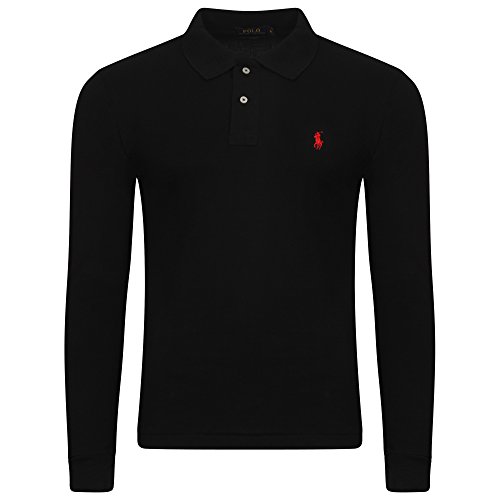 Ralph Lauren . - Polo - À Logo - Col Chemise Classique - Manches Longues - Homme - Noir - S