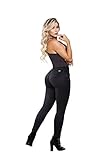  VAQUEROS COLOMBIANOS Negro Jean Push Up Tiro Alto - 44, Negro