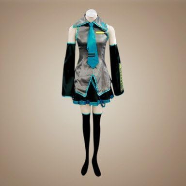 Super9 Vocaloid Hatsune Miku Cosplay Costume, size , XL:(67.5-69 inches,135 pounds) by super9