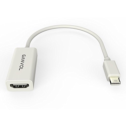 Ganvol FULL HD 1080p Mini DisplayPort zu HDMI Kabel inkl. Audio Übertragung, Thunderbolt auf HDMI Adapter, miniDP Stecker zu HDMI Buchse, vergoldete Kontakte, FULL HD TV - 4