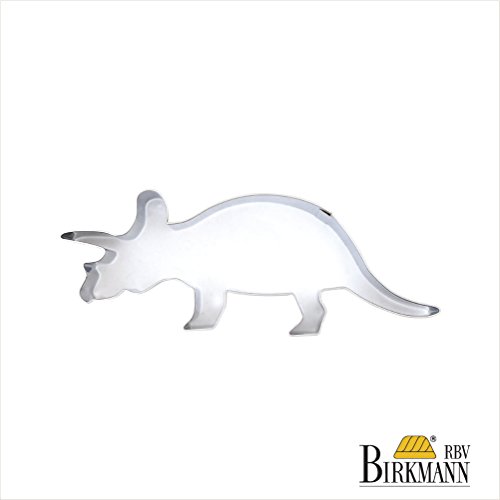 Ausstechform Triceratops, 14 cm, Ausstecher Edelstahl rostfrei, Dino