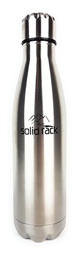 Thermotrinkflaschen 0,5l von SOLID RACK: Edelstahl-Trinkflasche isoliert und auslaufsicher für das Fahrrad oder unterwegs – Isolierflasche 500ml auch ideal für Kinder oder Baby – Thermosflasche - 2