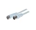 Produktbild Antennenkabel F-Stecker an Koax-Buchse, gerade, weiß, 3,5m, Good Connections®