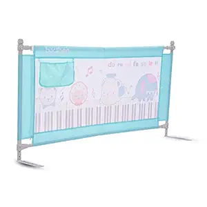 Baybee Bed Rail Guard Barrier for Baby Portable Safety Adjustable Height Falling Protector Fence Foldable Safeguard Bed Rails Single Side Bed for Newborn Toddler Kids Pack of 1 (Green, 150x63 cm)