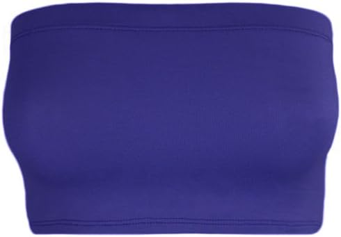 Ladies Plain Boob Tube Bra Ladies Bandeau Crop Bra (M/L (UK 12/14), Royal Blue)