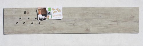 Magnet-Pinnwand in Holz-Optik: Eiche gebleicht, aus Vinyl mit Stahl-Rückseite, 100cm x 22,5cm