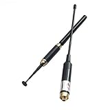 HarmonyHappy AL800 VHF UHF SMA-F Antenne bi-Bande telescopique Femelle pour Radio bidirectionnelle BAOFENG UV5R UV-5R UV-B5 UV-B6 BF-888S Talkie-walkie