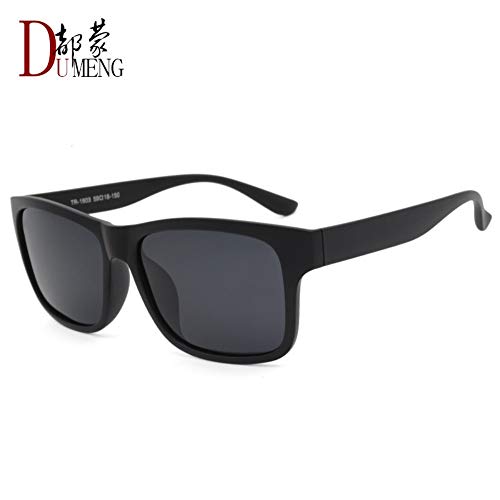 Preisvergleich Produktbild Sonnenbrille Für Männer High-End Fashion Polarized Driving Sunglasses Designer Outdoor Reisen Sport Leichte Und Bequeme Sommer Uv400 Sand Schwarz-Rahmen, Grau