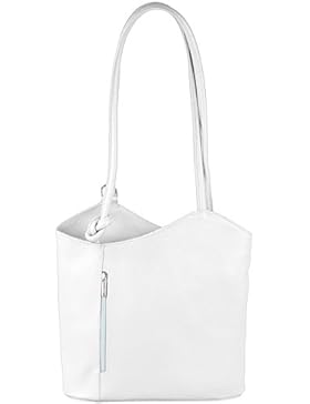 'Ashley' 2in 1 Rucksack und Handtasche aus Echt-Leder Made in Italy