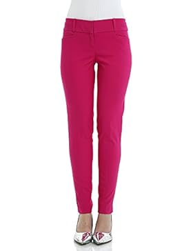 SATINATO Pantaloni Da Donna Aderenti Casual Business In Tessuto Elasticizzato Con Effetto Push-Up