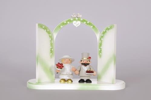 KWO Olbernhau 75950 Hochzeitstor for Bride and Groom Art Art 25023 25024, 24 cm