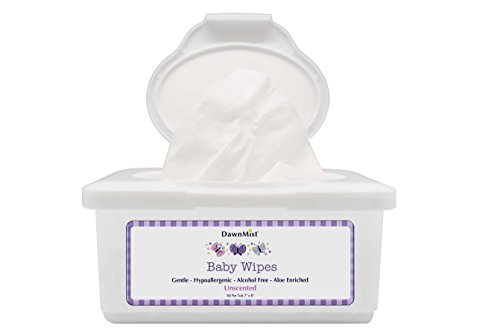 Dukal BWU4296 Dawn Mist Baby Wipe, Non-Sterile, Unscented, 7" W x 8" L (40 Tubs of 24) (Pack of 960)