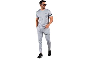 TRIZON Men's Lycra Tracksuit | Lightweight Sports & Gym Wear | Comfortable Running & Training Track Suit for Men