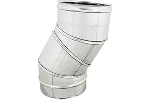 NOVA ITALF Coude de coude réglable de 0 ° à 90 ° pour conduit de cheminée en acier inoxydable de diamètre 80 mm à diamètre 300 mm mâle/femelle Acier ASI 316 (Ø 130 mm)