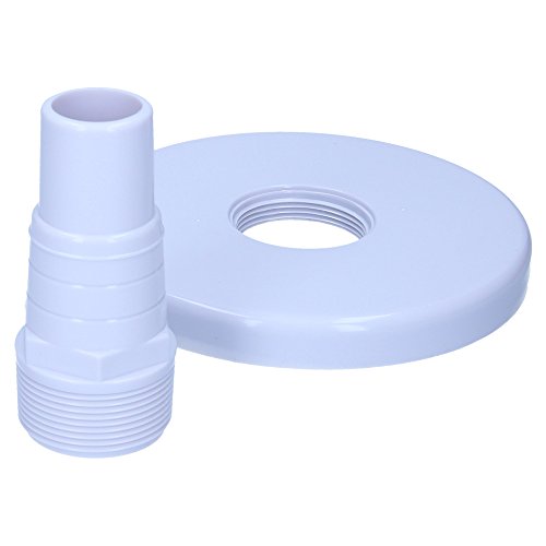 Saugplatte für Skimmer von SL247, zum Anschluss von Bodensaugern inkl. Schlauchtülle für 32/38mm Poolschlauch, passend für Miniskimmer mit einem Durchmesser von ca. 15,5cm - 4