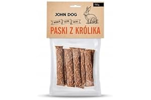 JOHN DOG Paski z królika dla psa 150g