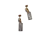 Original Enez Edelstahl Ohrringe Ohrstecker 18 Karat Vergoldet 16 x 10mm R173 + Geschenkbeutel
