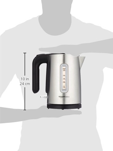 AmazonBasics Elektrischer Wasserkocher, 1,5 l, gebürsteter Edelstahl - 4