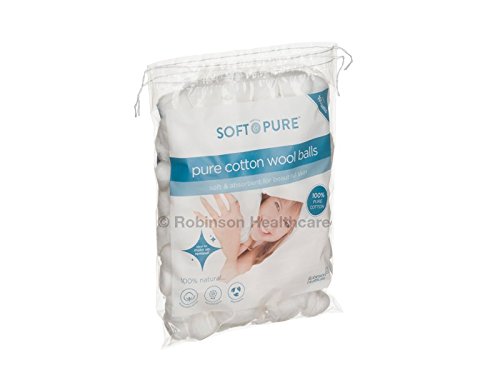 Soft & Pure Cotton Wool Balls - Medium Pack of 100 X 12 Packs